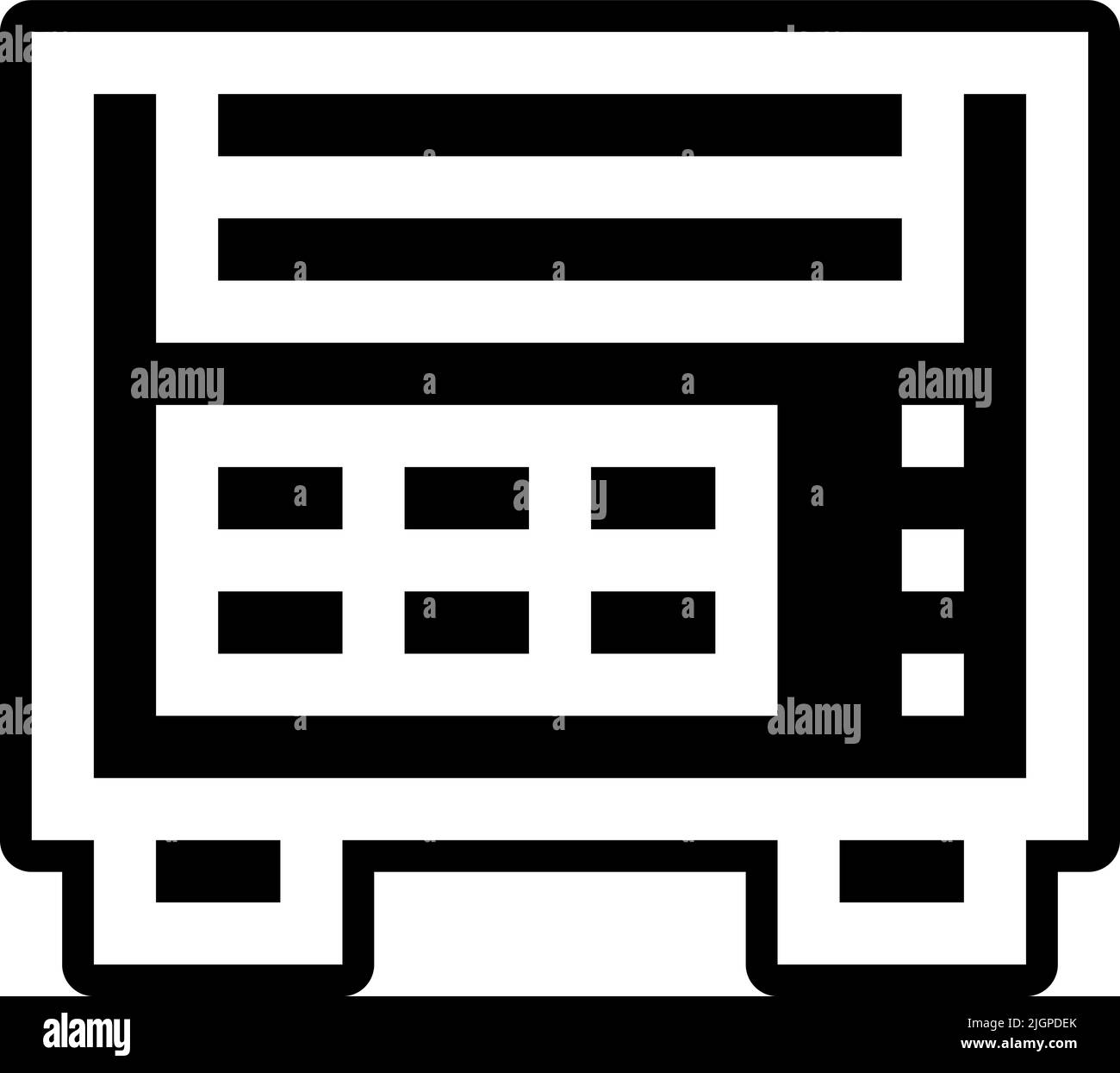 Icona del riscaldatore degli attrezzi e degli elementi per elettricisti . Illustrazione Vettoriale