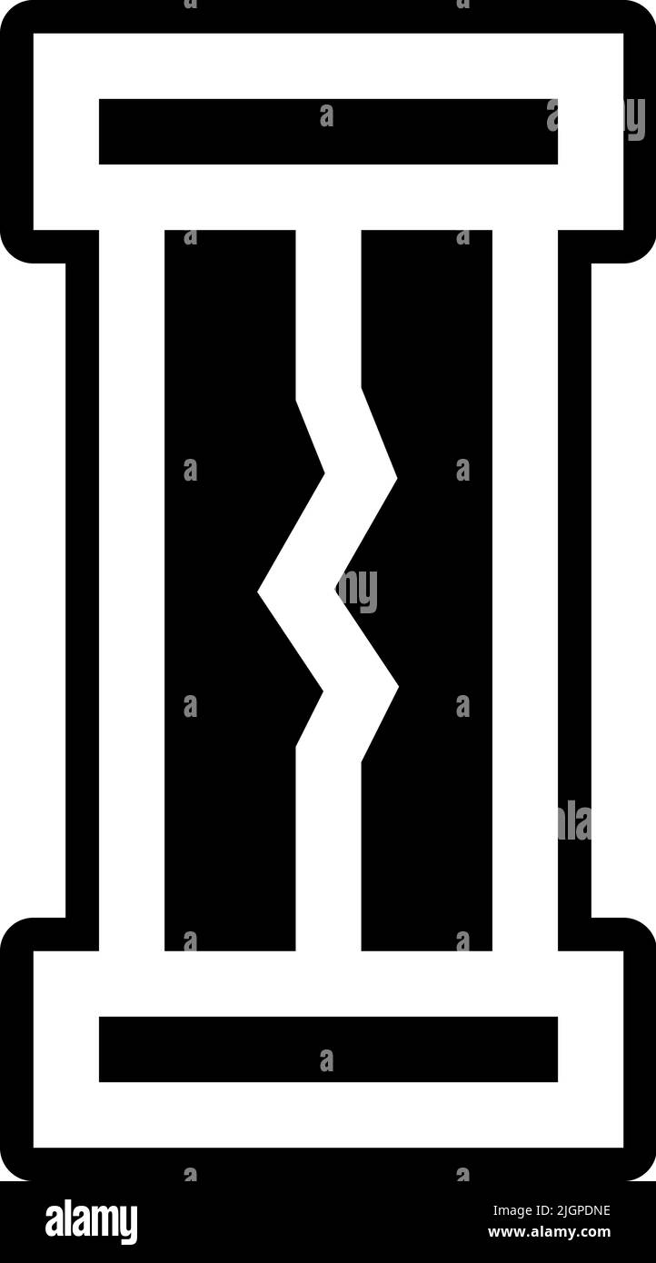 Icona del fusibile degli strumenti e degli elementi per elettricisti . Illustrazione Vettoriale