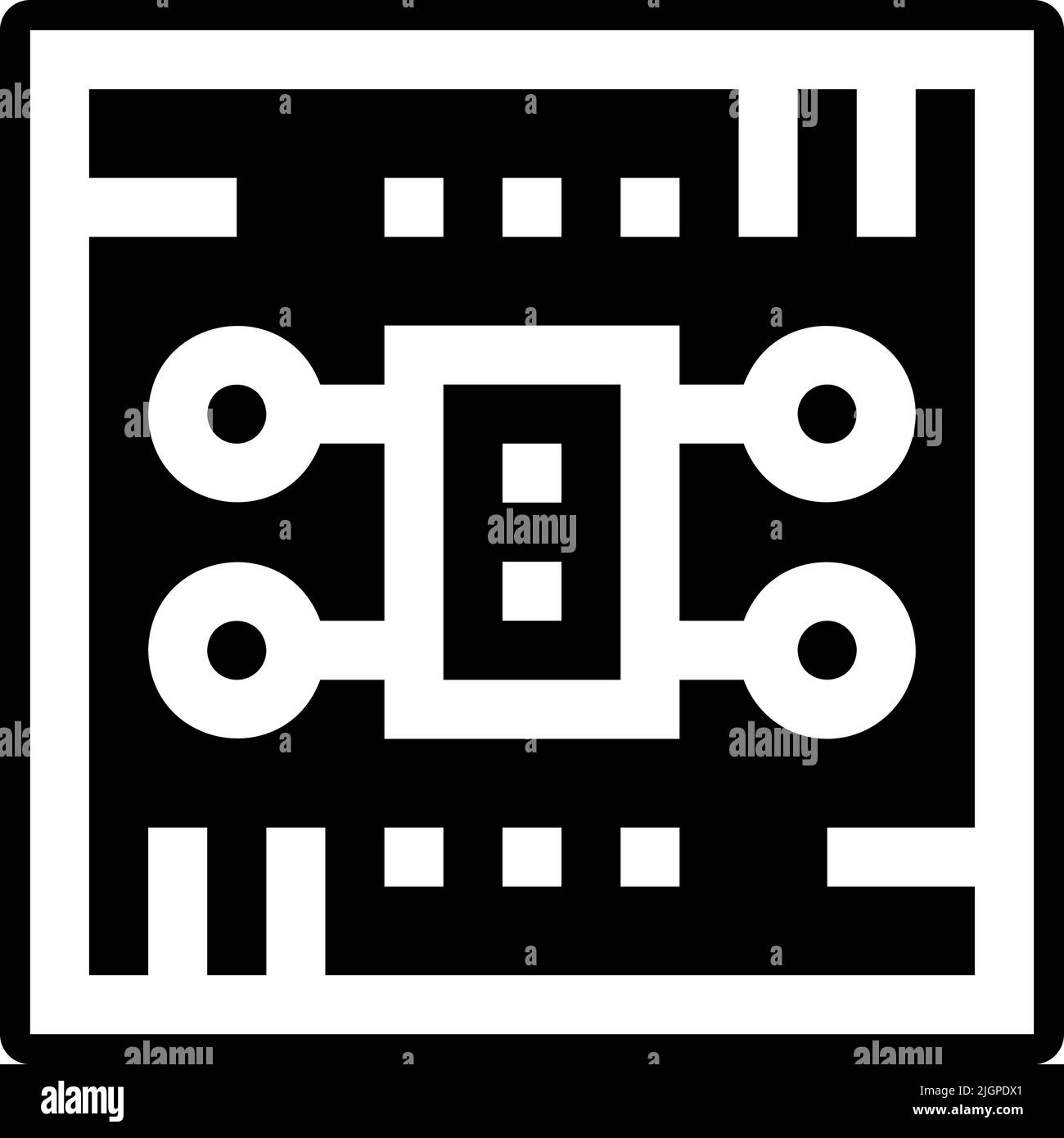 Icona del circuito degli strumenti e degli elementi per elettricisti . Illustrazione Vettoriale