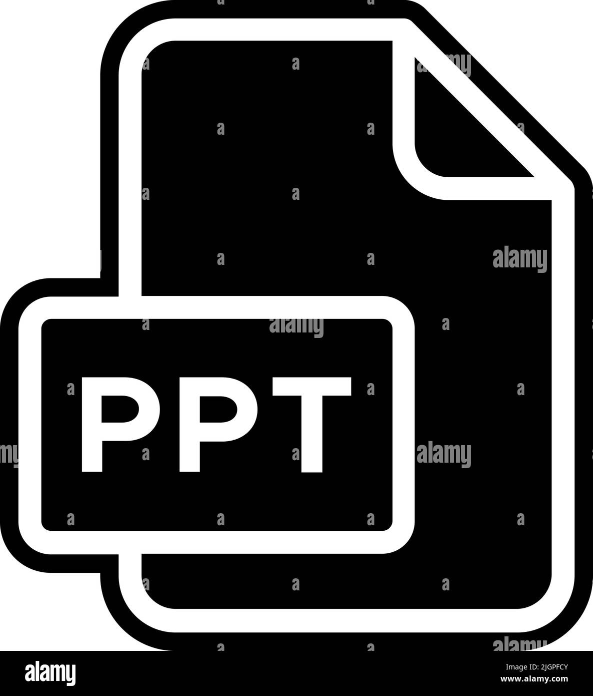 Icona file ppt . Illustrazione Vettoriale