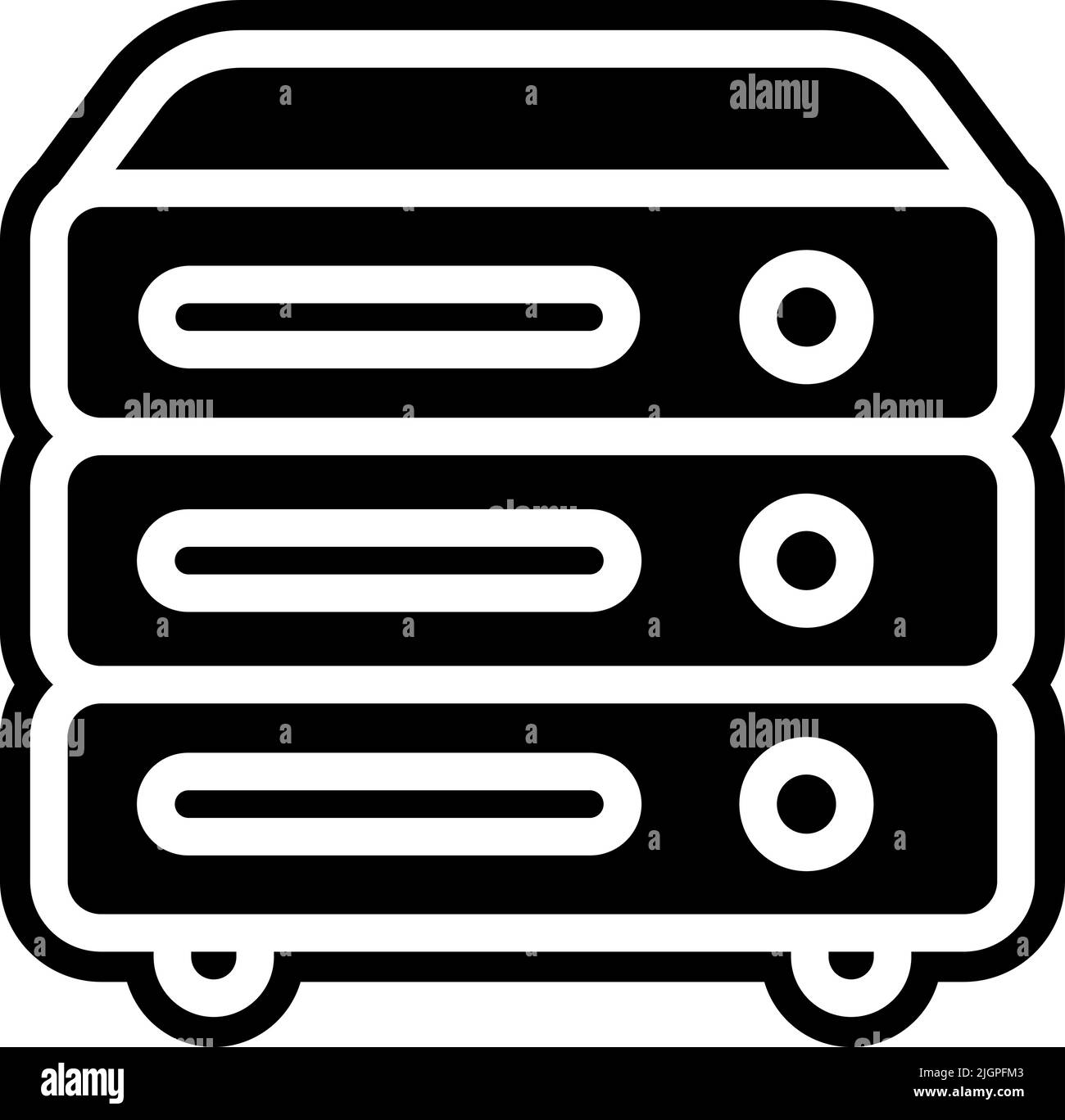 Icona del server file . Illustrazione Vettoriale