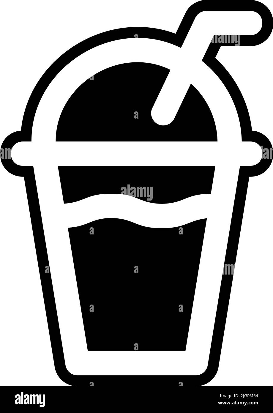 Icona del milkshake primaverile . Illustrazione Vettoriale