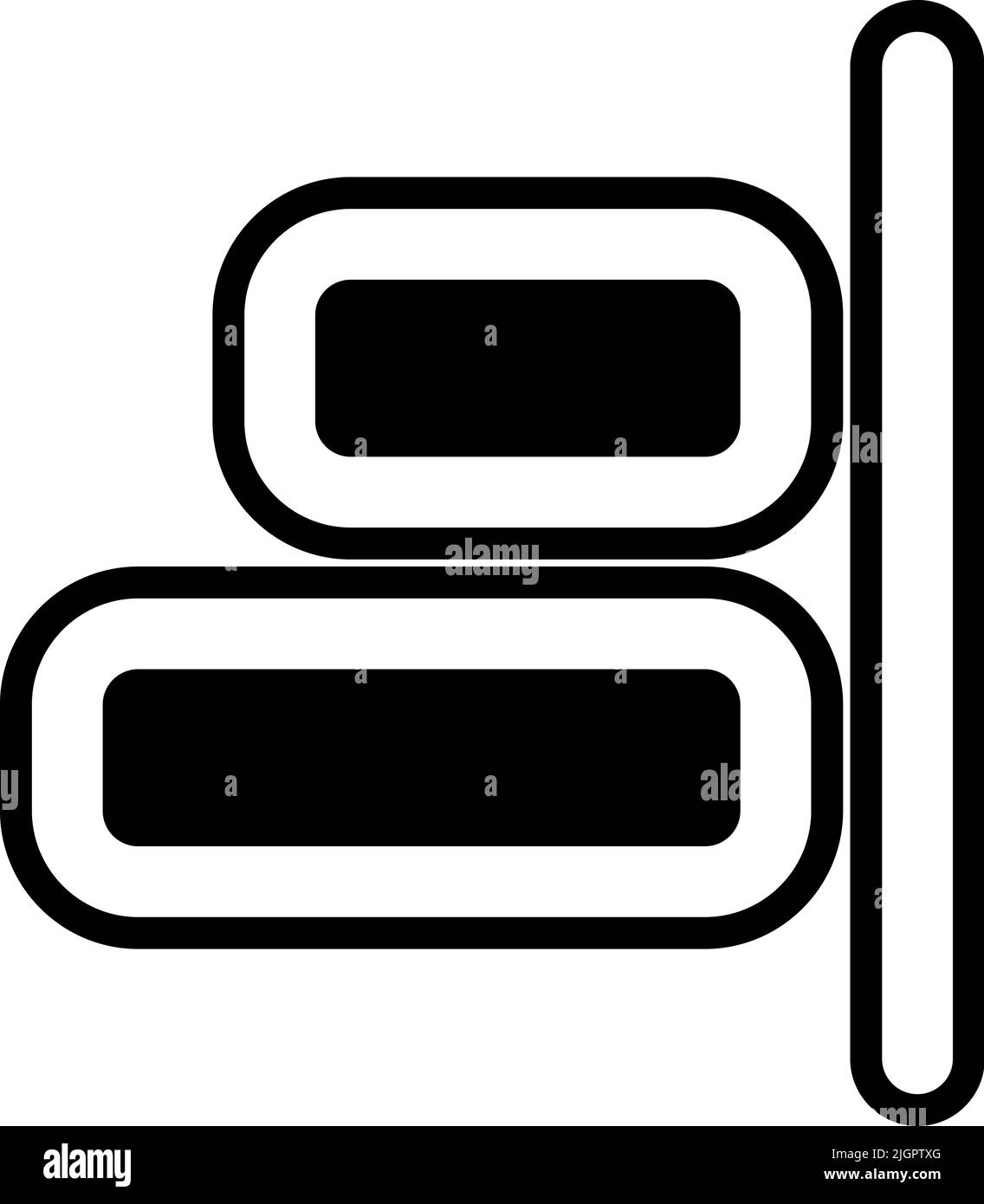 Icona allineamento a destra dell'interfaccia utente . Illustrazione Vettoriale