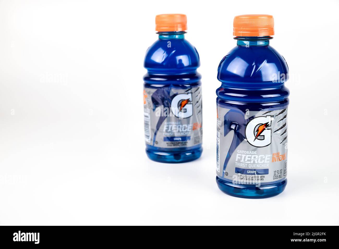 Potenzia la tua idratazione con Gatorade drink sportivo fresco. Foto Stock