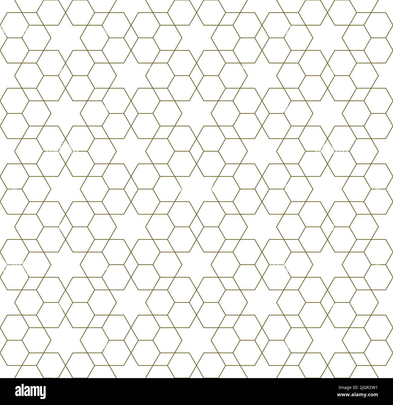 Decorazioni geometriche senza cuciture basate su arte islamica tradizionale.linee di colore marrone.ottimo design per tessuto, tessuto, copertina, carta da imballaggio, sfondo. Illustrazione Vettoriale