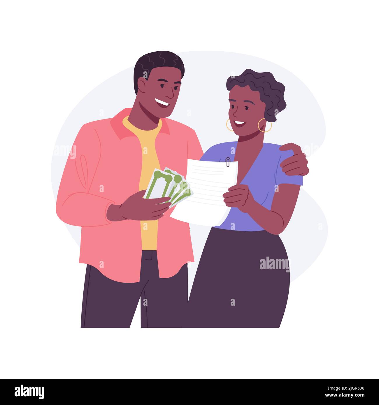 Conto di risparmio ad alto rendimento illustrazioni vettoriali isolate di cartoni animati. Illustrazione Vettoriale