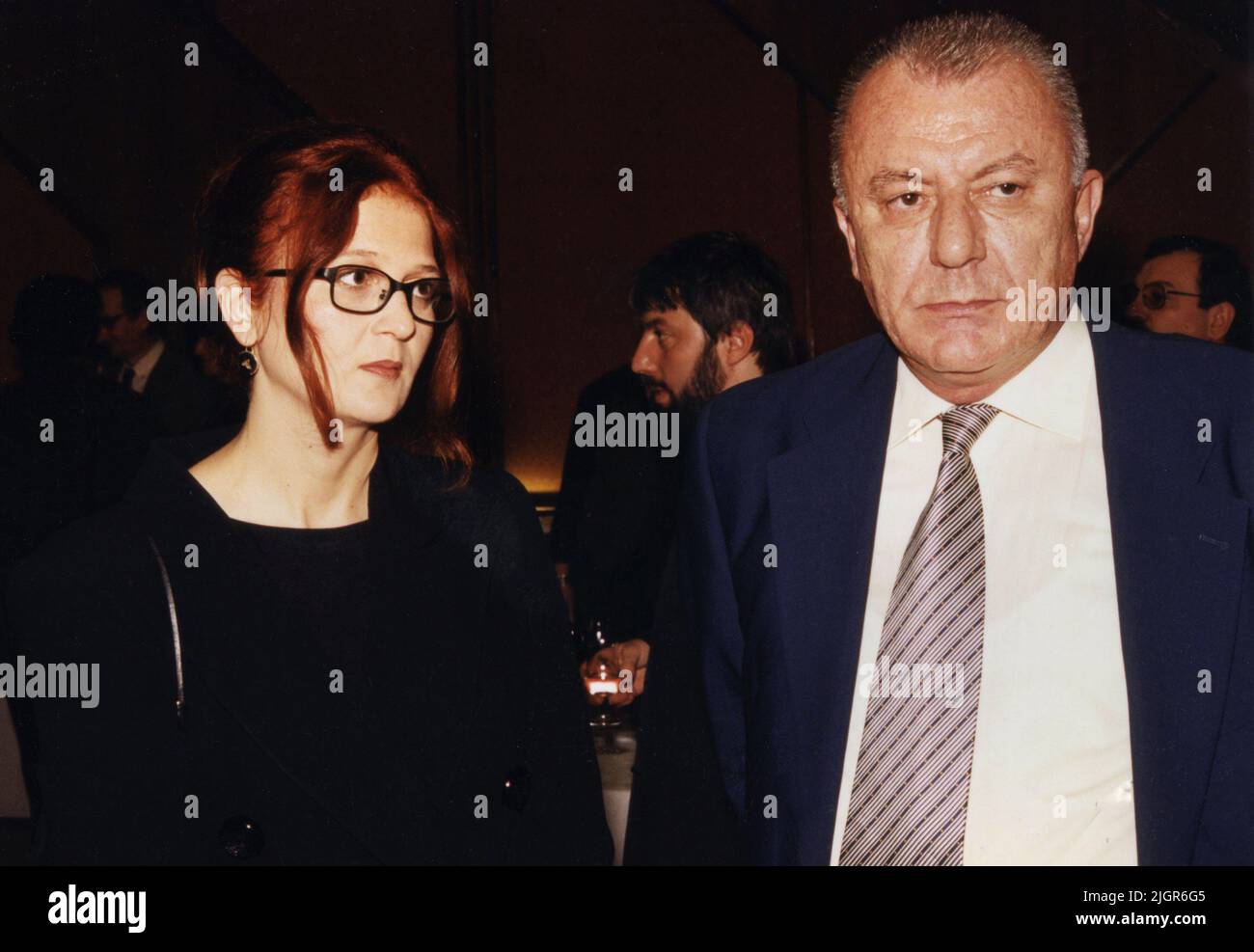 L'uomo d'affari rumeno Mihai Cârciog e sua moglie, circa 1995 Foto Stock