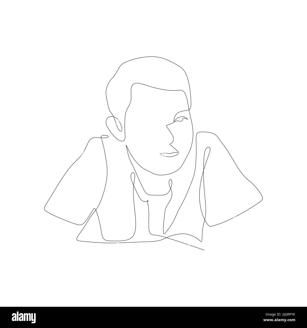un disegno di immagine fatto con appena una linea senza una rottura Illustrazione Vettoriale un disegno di immagine fatto con appena una linea senza una rottura Illustrazione Vettoriale