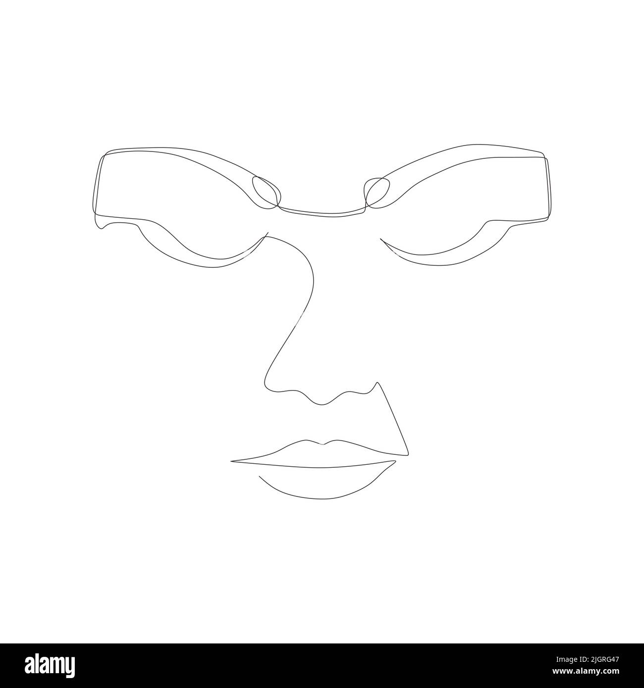 un disegno di immagine fatto con appena una linea senza una rottura Illustrazione Vettoriale un disegno di immagine fatto con appena una linea senza una rottura Illustrazione Vettoriale