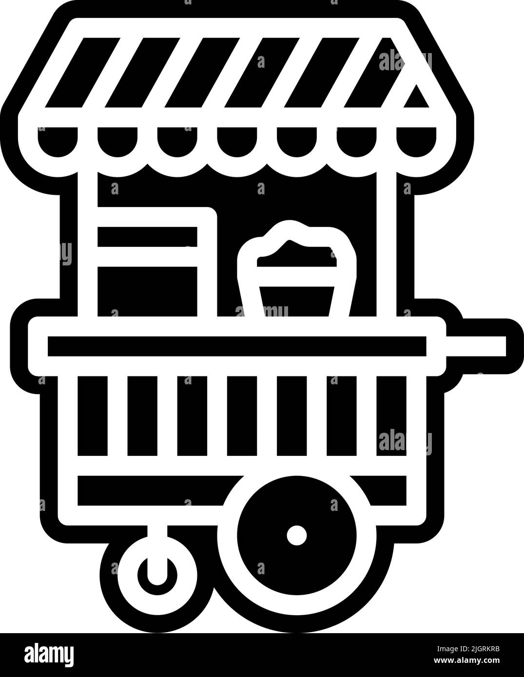 Icona del parco divertimenti Food stand . Illustrazione Vettoriale