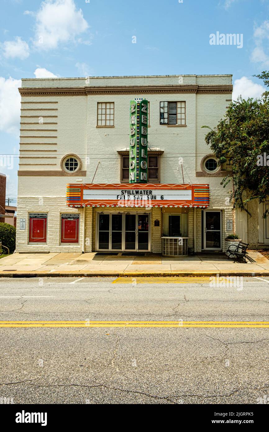 Teatro Zebulon, North Broad Street, Cairo, Georgia Foto Stock