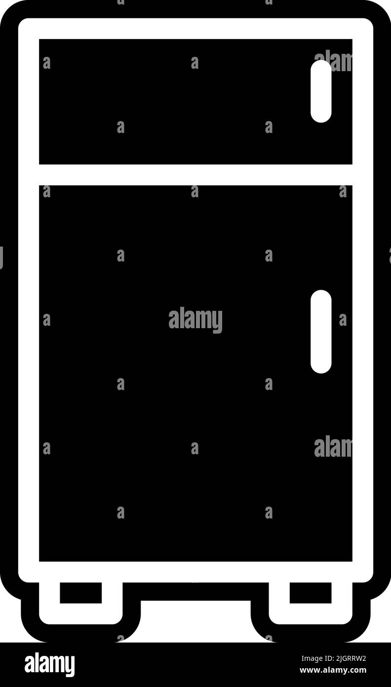 Icona del frigorifero dispositivi e componenti elettronici . Illustrazione Vettoriale