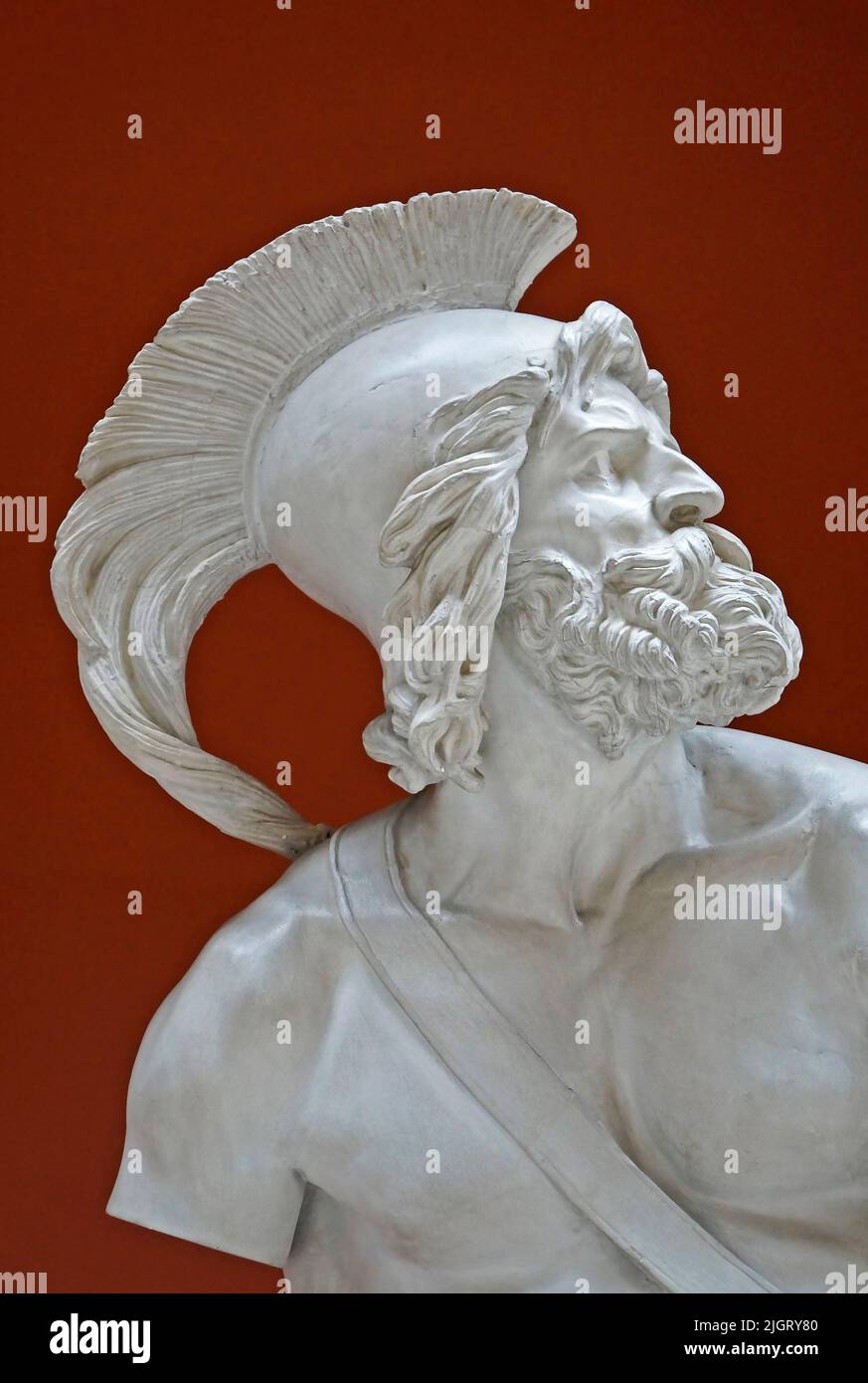 RIO DE JANEIRO, BRASILE - 22 LUGLIO 2017: Scultura nel Museo di Belle Arti di Rio autore sconosciuto (probabilmente Pierre-Jean David): Philopoemen, Hurt (1837) Foto Stock