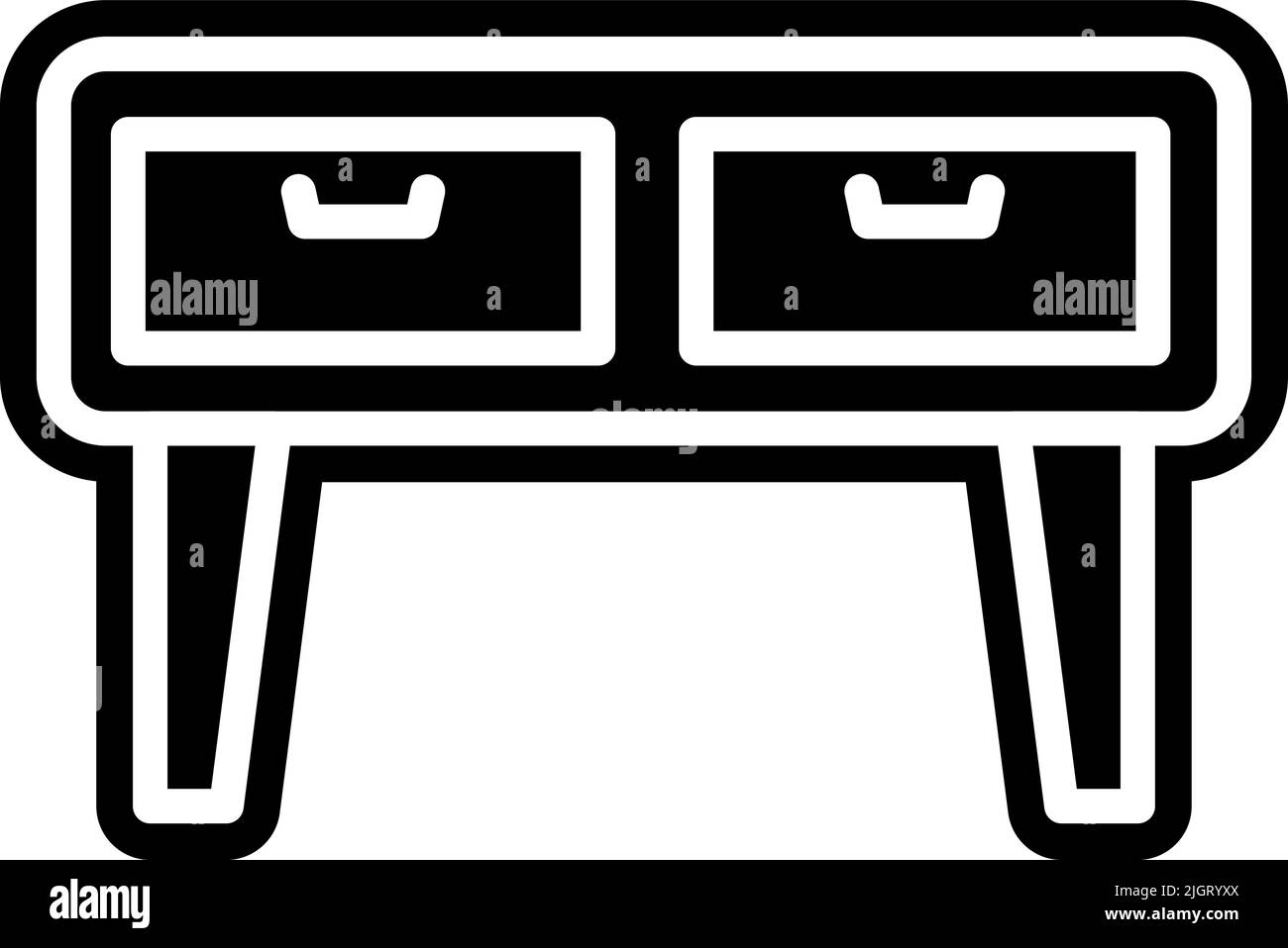 Icona del cassetto per mobili . Illustrazione Vettoriale