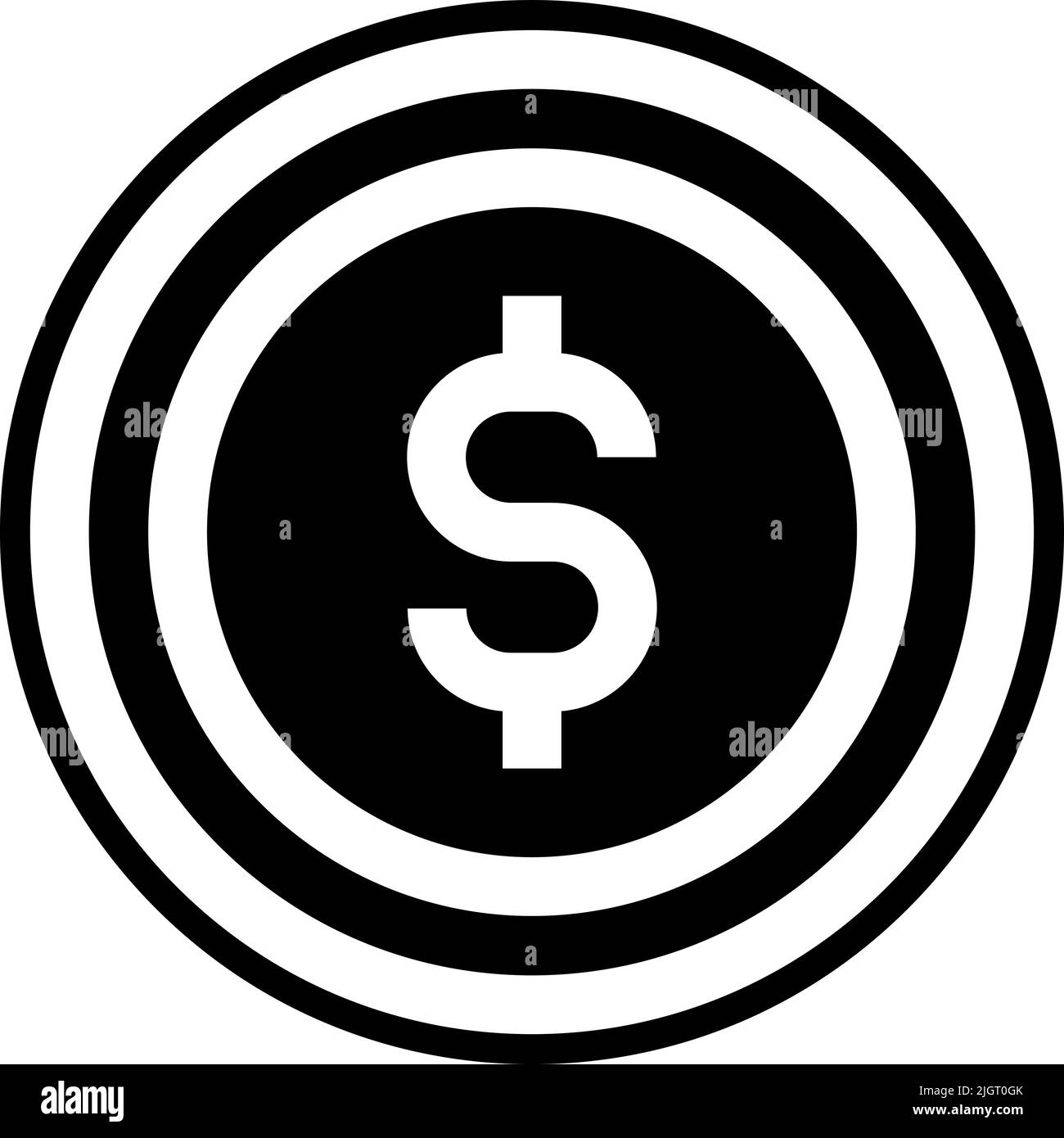 Icona moneta da gioco . Illustrazione Vettoriale