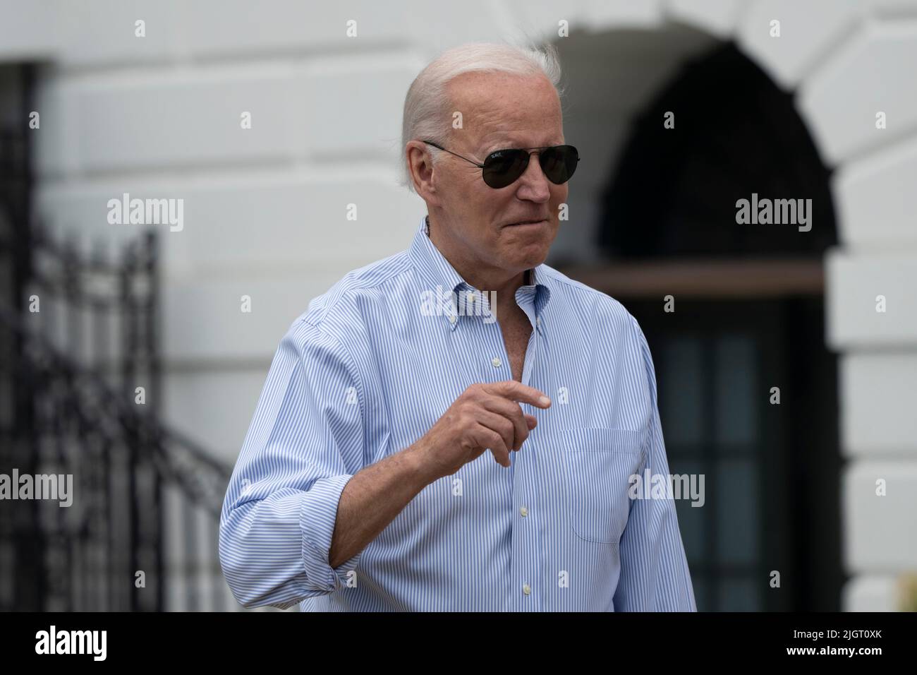 Washington, Stati Uniti. 12th luglio 2022. Il presidente degli Stati Uniti Joe Biden partecipa al picnic del Congresso alla Casa Bianca a Washington, DC martedì 12 luglio 2022. (Foto di Chris Kleponis/Sipa USA) Credit: Sipa USA/Alamy Live News Foto Stock