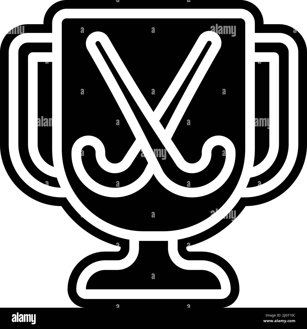 Icona trofeo di hockey . Illustrazione Vettoriale