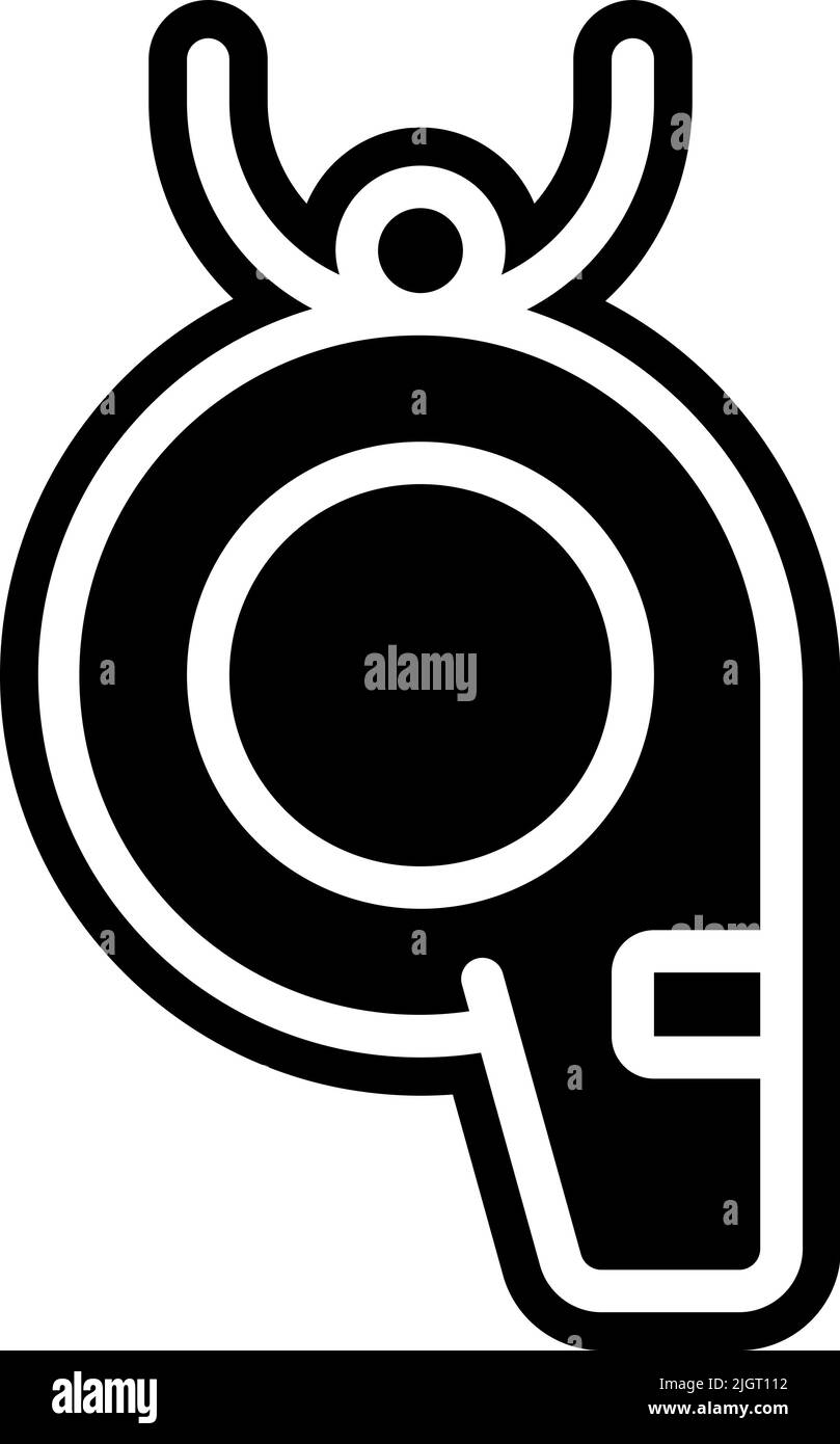 Icona del fischio di hockey . Illustrazione Vettoriale