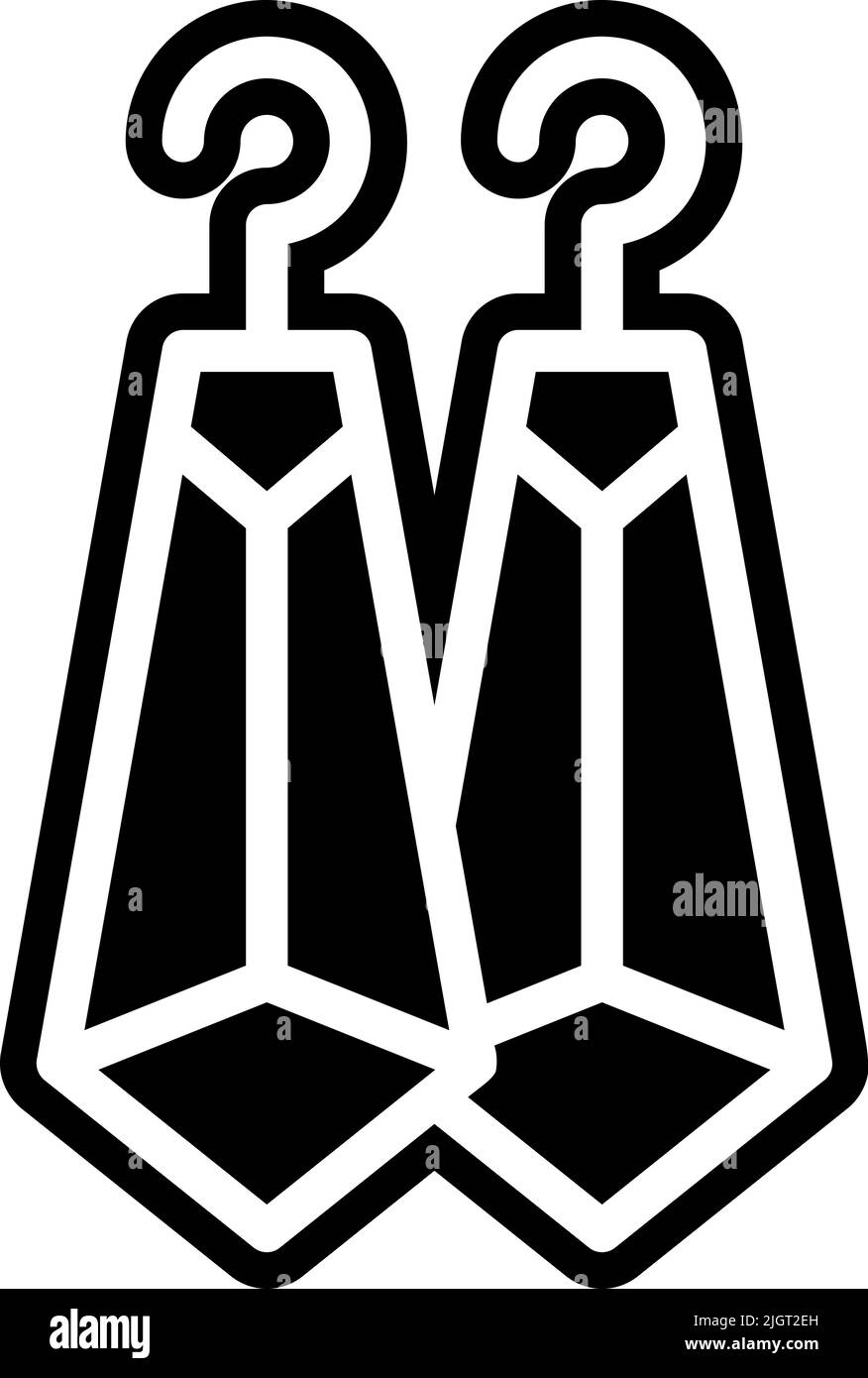 Icona Orecchini giorno madri . Illustrazione Vettoriale