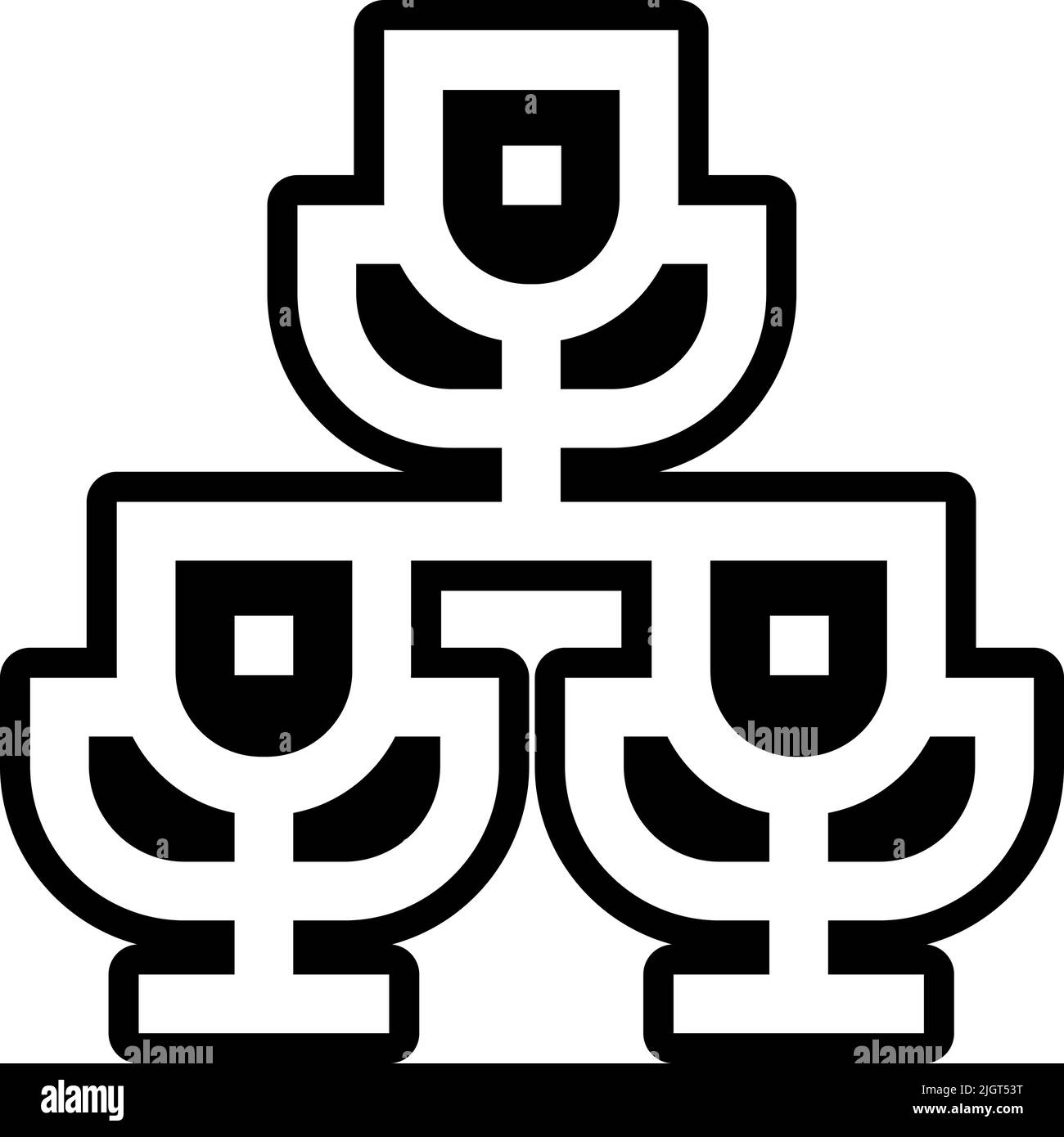 Icona trofei di convalida della valutazione . Illustrazione Vettoriale