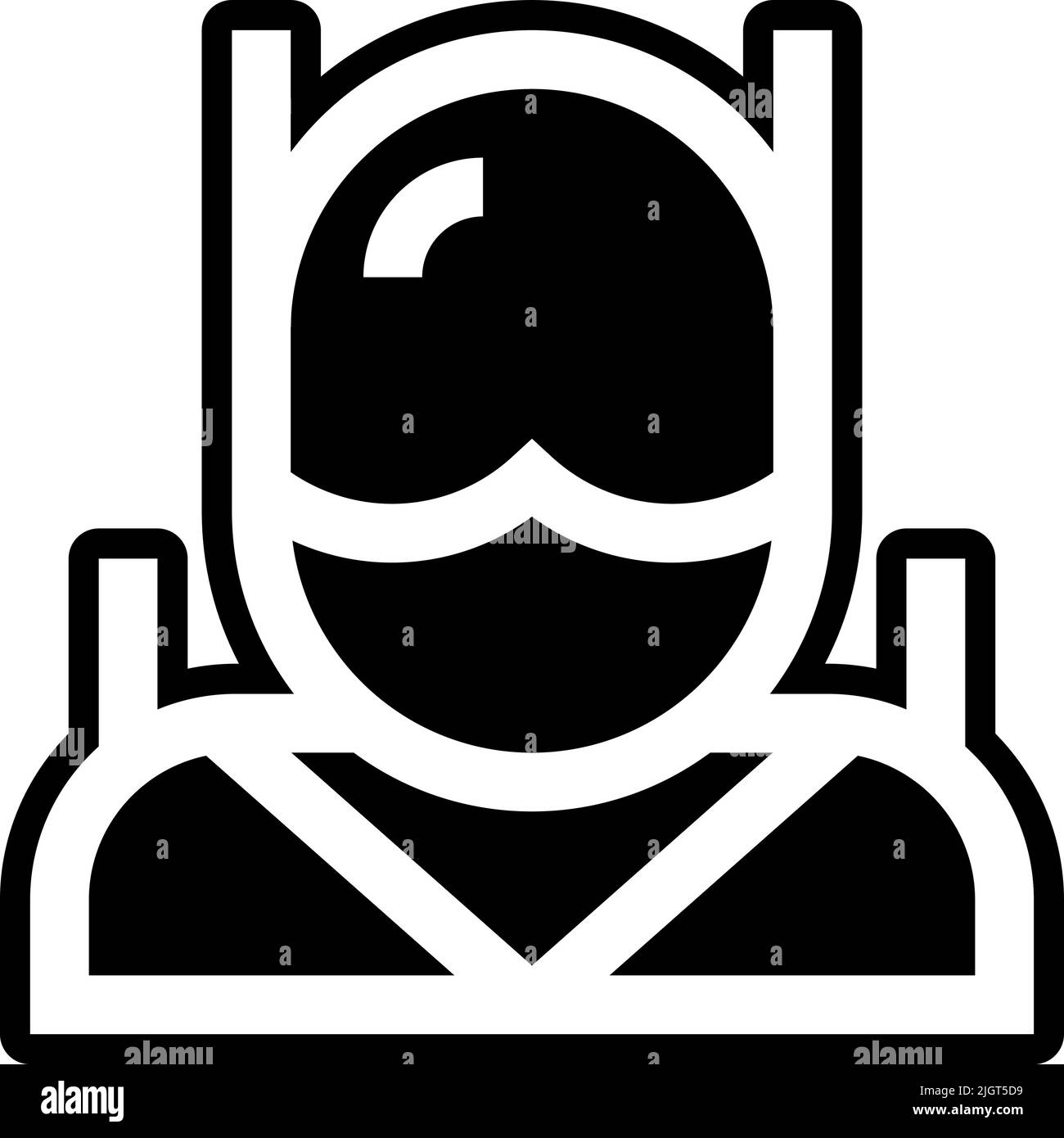 Scienza avatar bounty cacciatore icona . Illustrazione Vettoriale