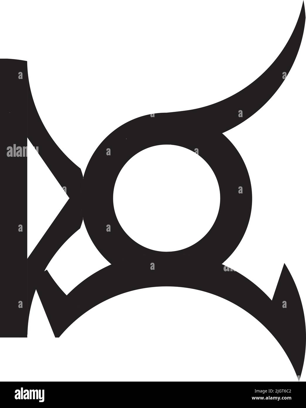 Il logo ha una forma moderna ed è adatto per essere visualizzato in qualsiasi campo. Illustrazione Vettoriale