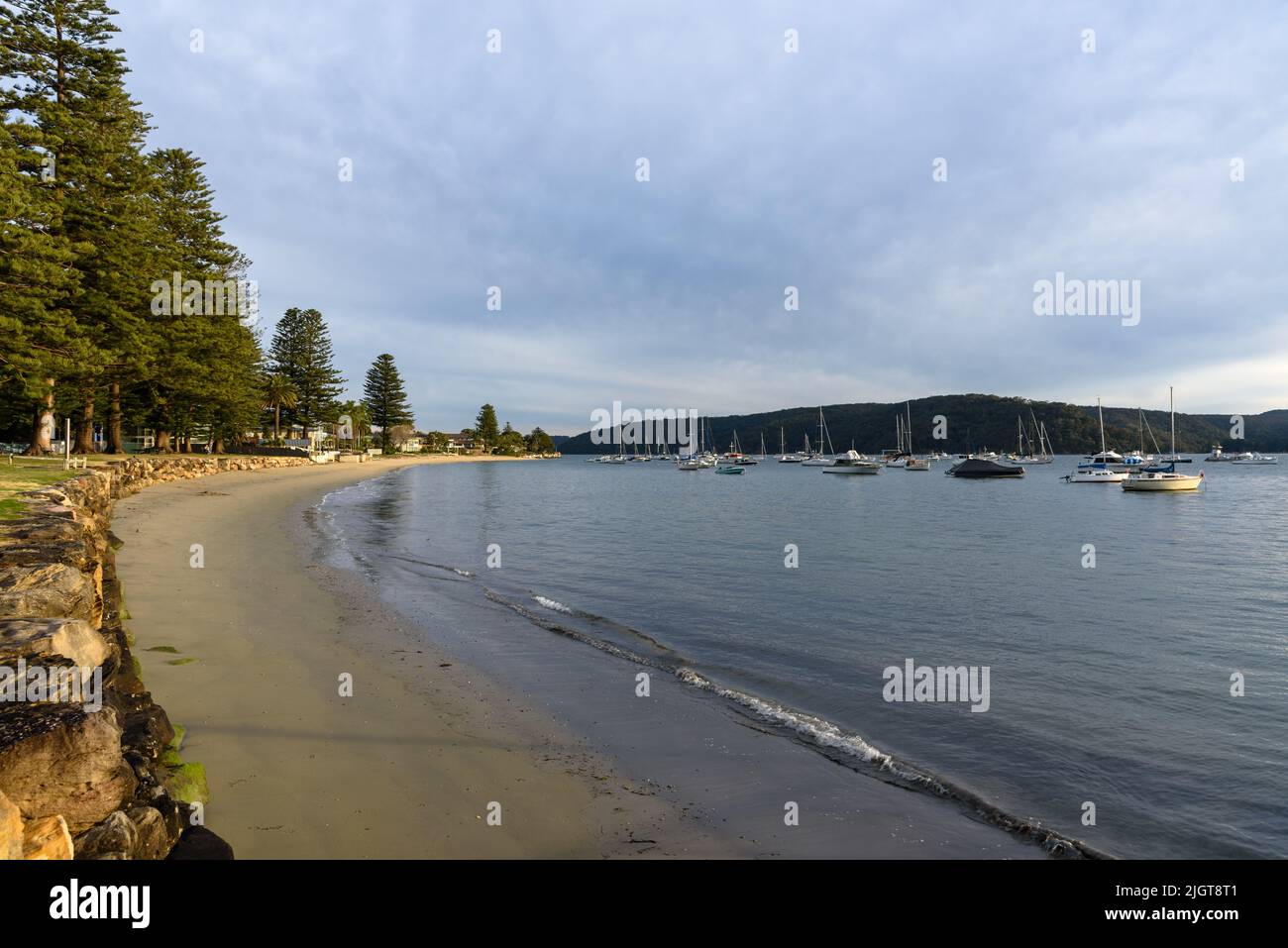 Snapperman Beach, nella città di Palm Beach, nel nuovo Galles del Sud, in inverno Foto Stock