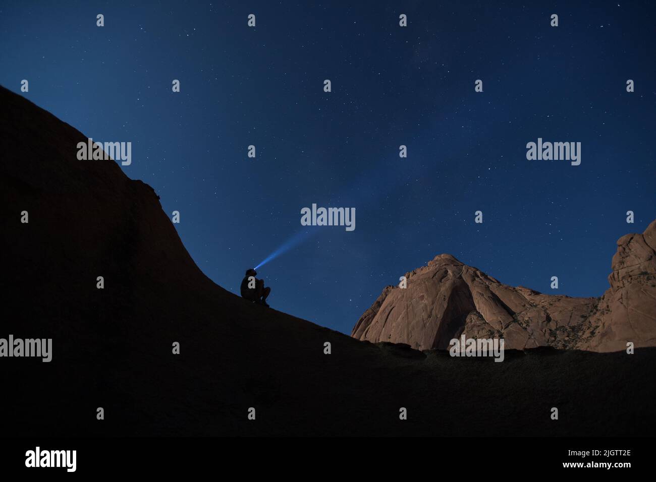 Osservazione delle stelle in Namibia Foto Stock