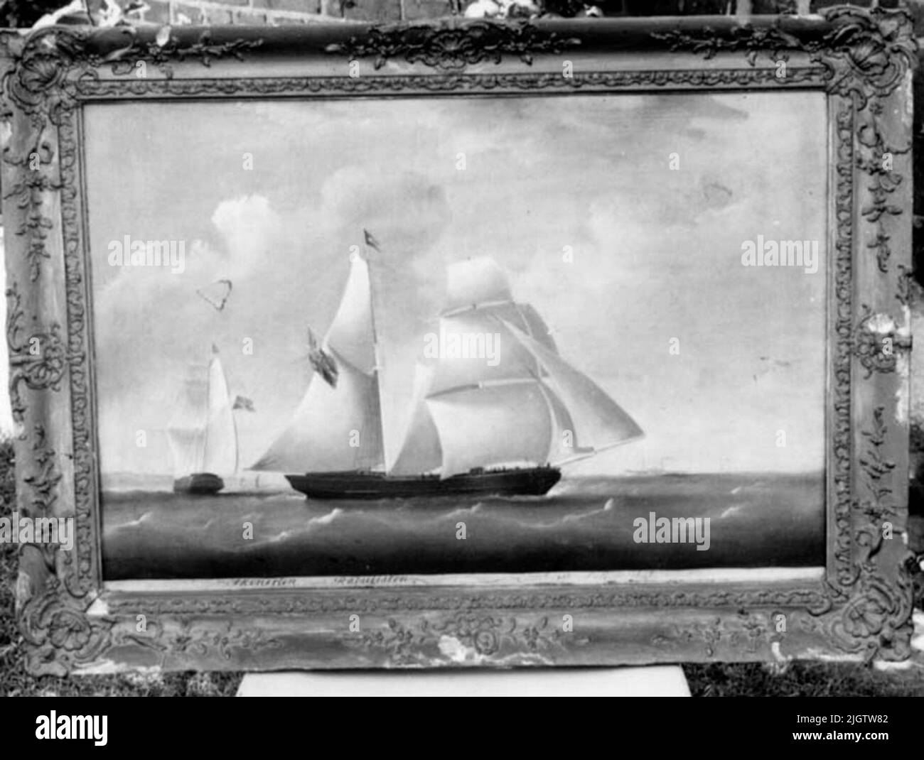 Scritto sul retro: Skillinge Foto Stock