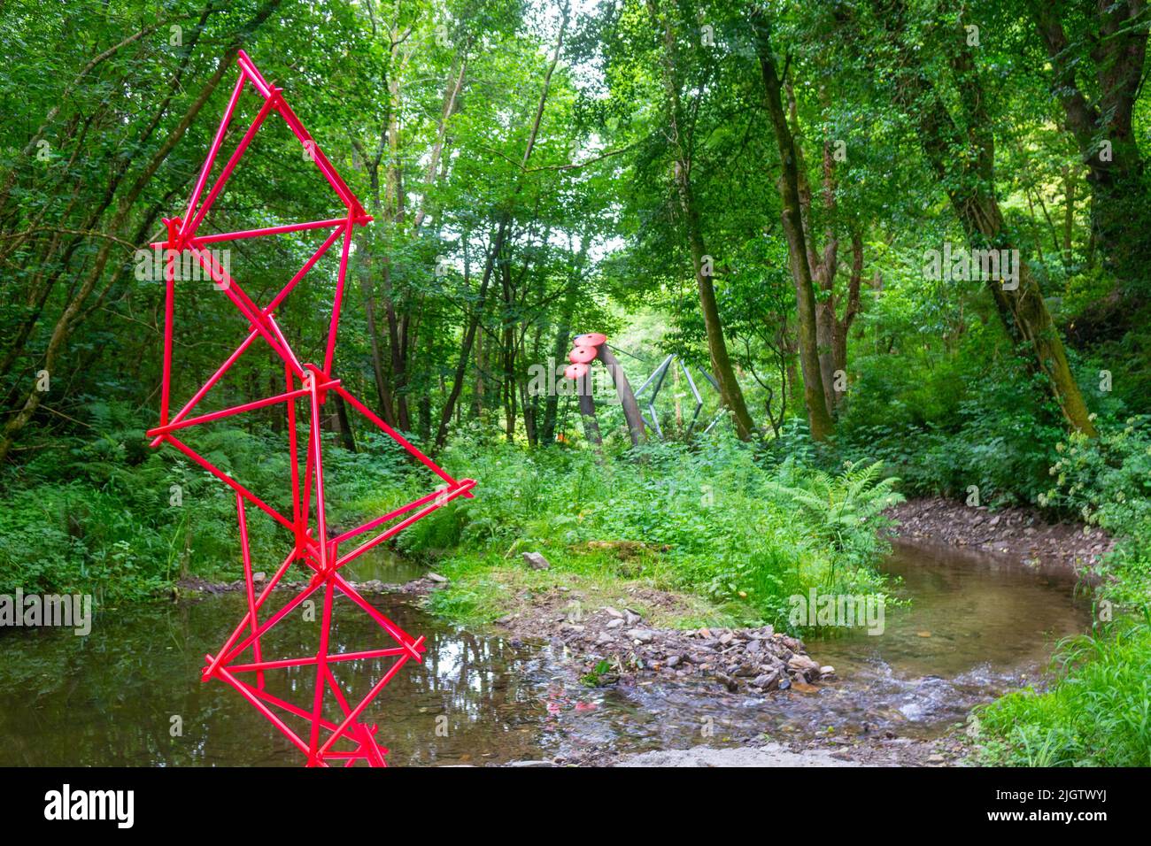 Inghilterra, Devon, Barnstaple, Broomhill Sculpture Park Foto Stock