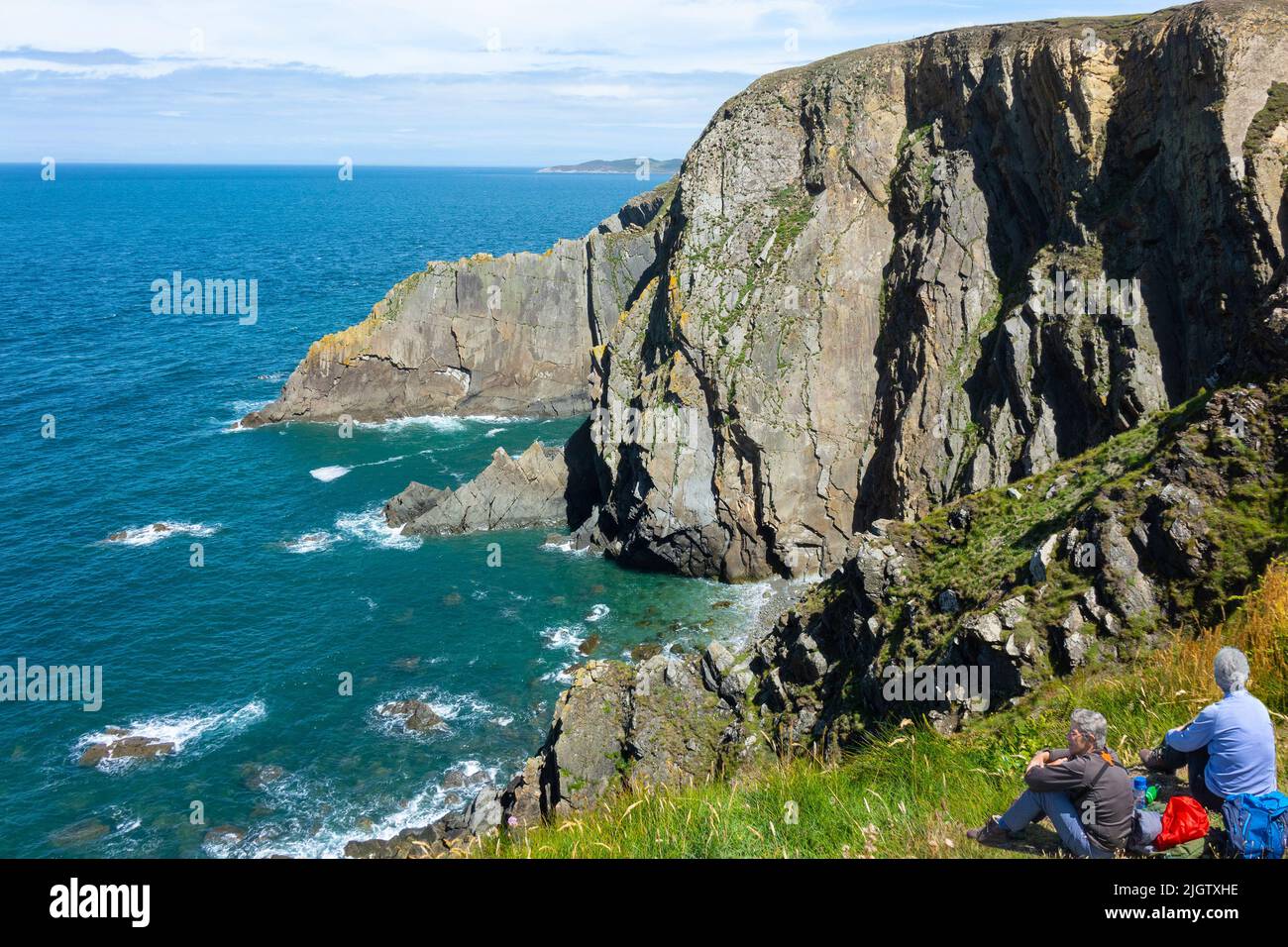 Inghilterra, Devon, Baggy Point verso Long Rock Foto Stock