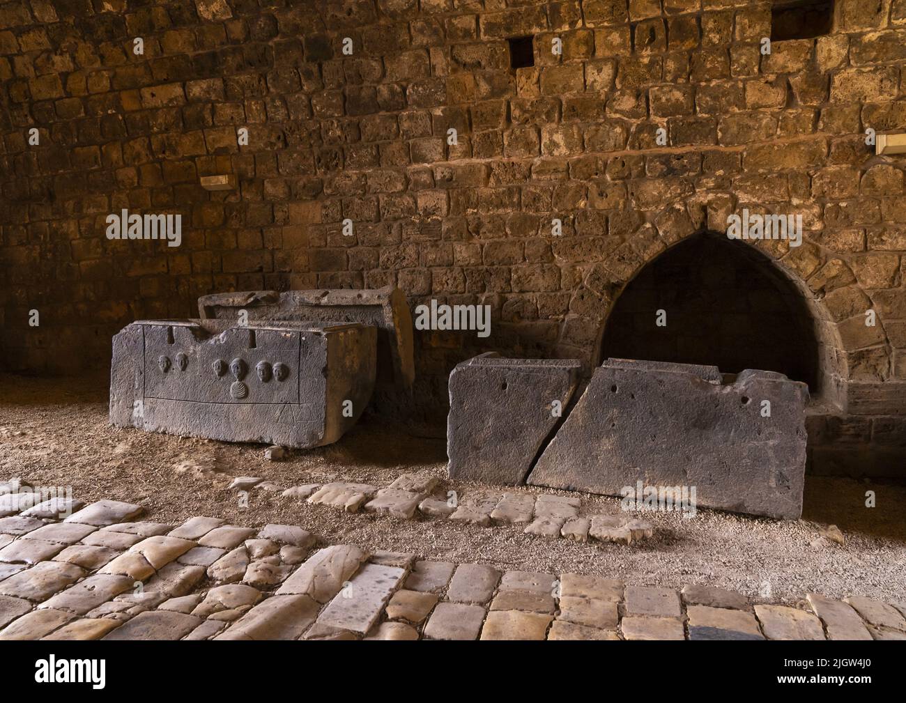 Tombe in Cittadella di Raymond de Saint Gilles, Governatorato del Nord, Tripoli, Libano Foto Stock