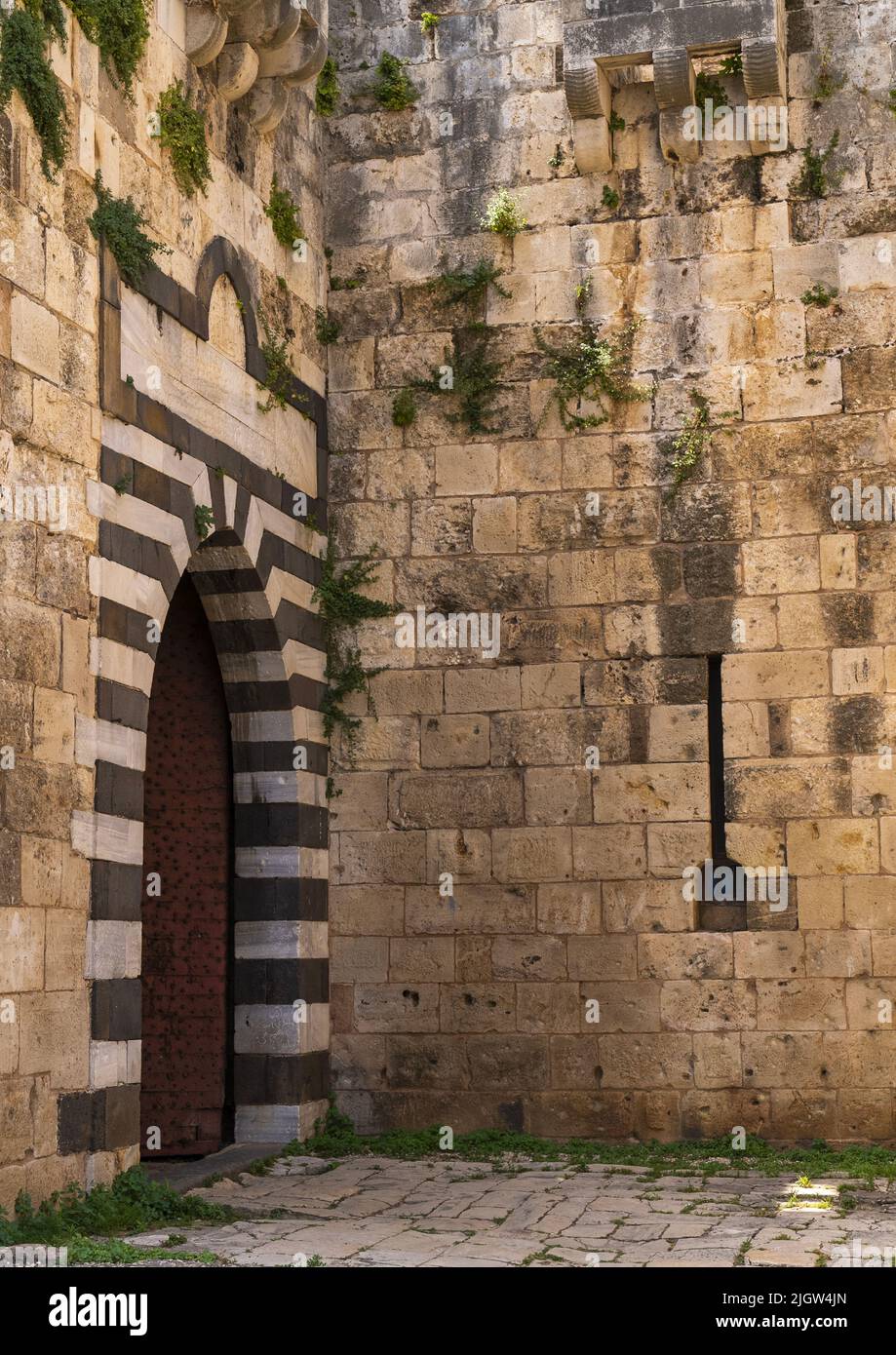 Ingresso della Cittadella di Raymond de Saint Gilles nella città, Governatorato Nord, Tripoli, Libano Foto Stock