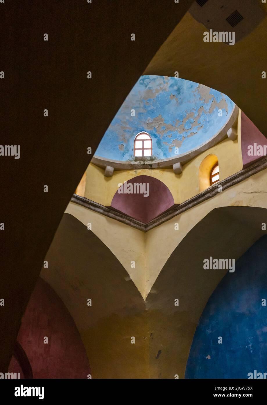 Tetto di Ezzeddine hamam, Governatorato del Nord, Tripoli, Libano Foto Stock