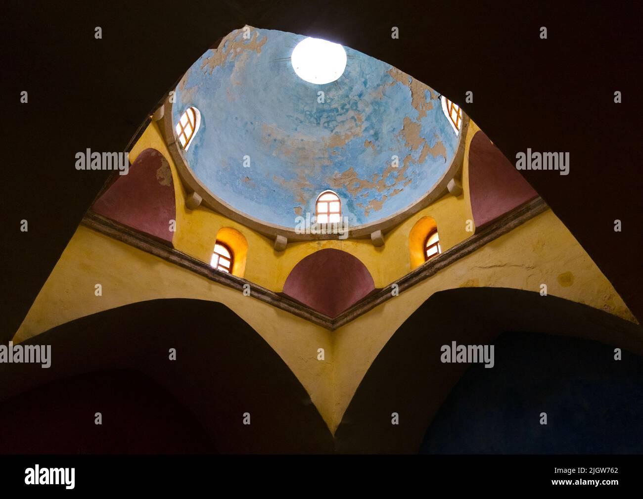 Tetto di Ezzeddine hamam, Governatorato del Nord, Tripoli, Libano Foto Stock