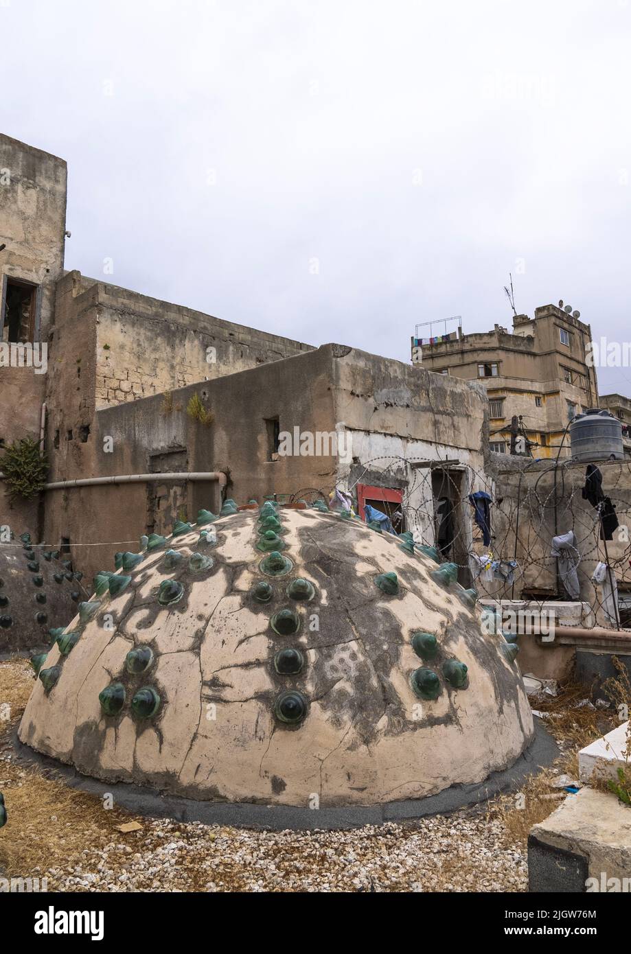 Ezzeddine hamam tetto a cupola con vetri, Governatorato del Nord, Tripoli, Libano Foto Stock