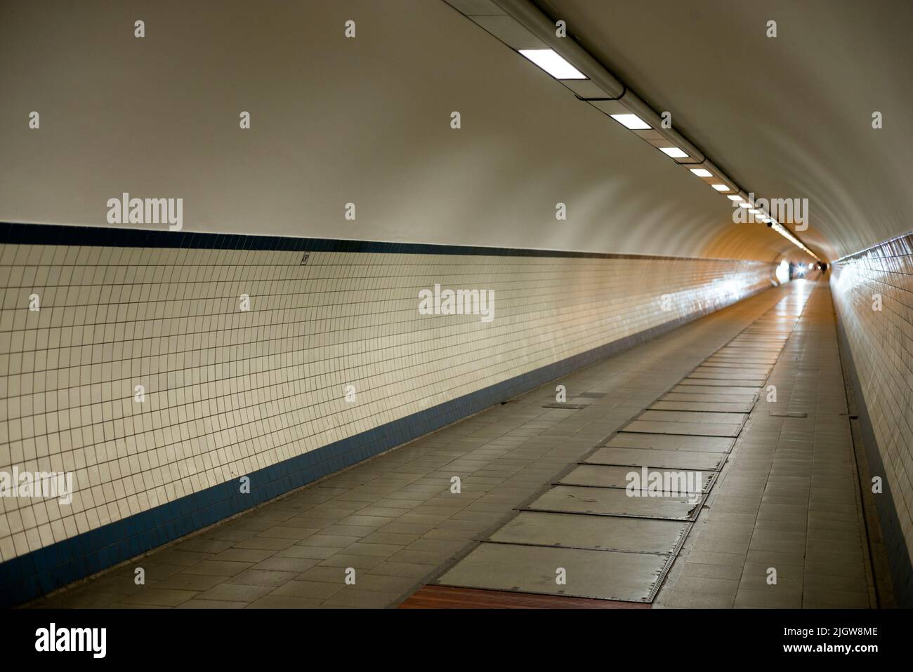 Tunnel Scheldt ad Anversa/Belgio Foto Stock
