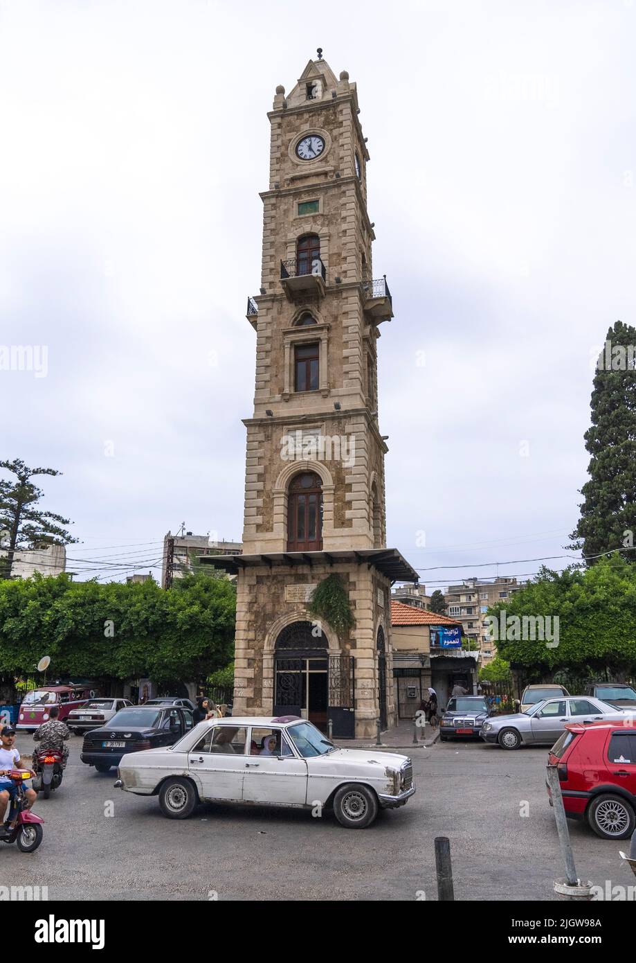 Sultan Abdul Hamid Torre dell'Orologio, Governatorato del Nord, Tripoli, Libano Foto Stock