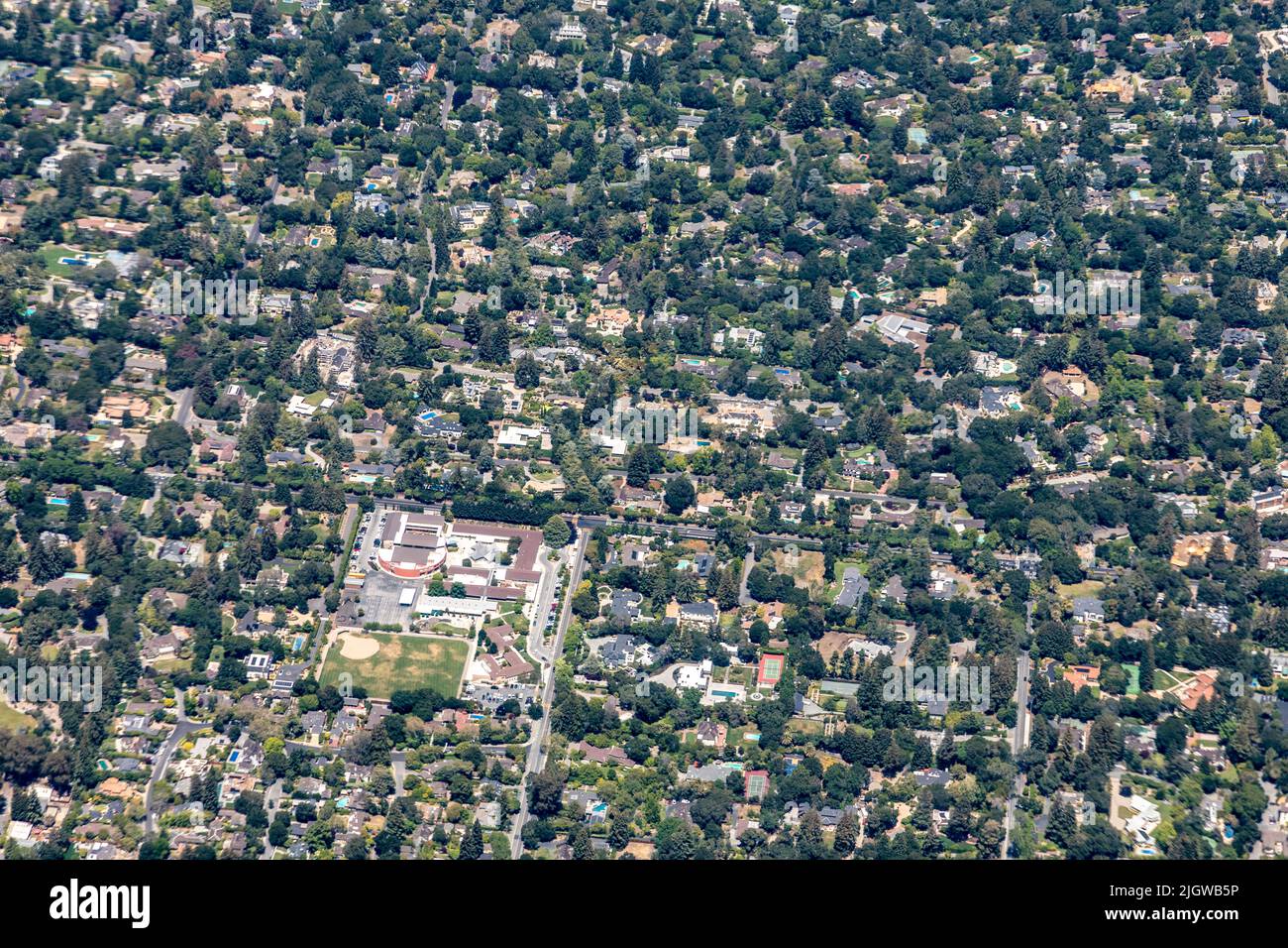 Antenna di zona soggiorno a San Francisco intorno alla baia, Stati Uniti Foto Stock
