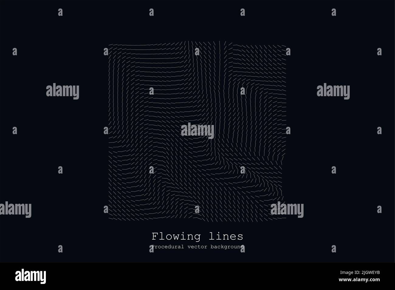 Schema matrice linea astratta. Flusso del rumore dinamico. Illustrazione Vettoriale
