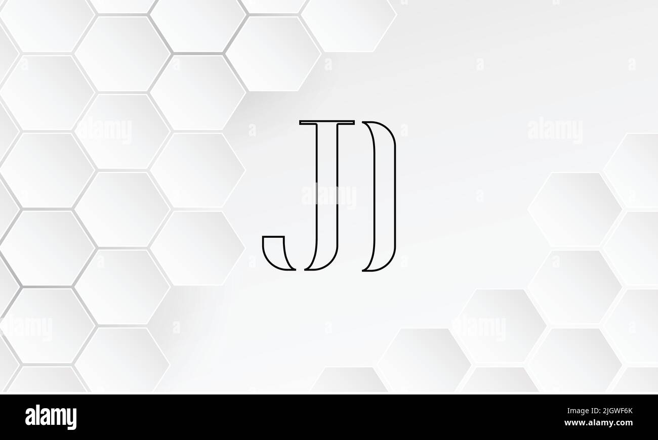 JD, DJ Abstract Letters Logo Monogramma Illustrazione Vettoriale