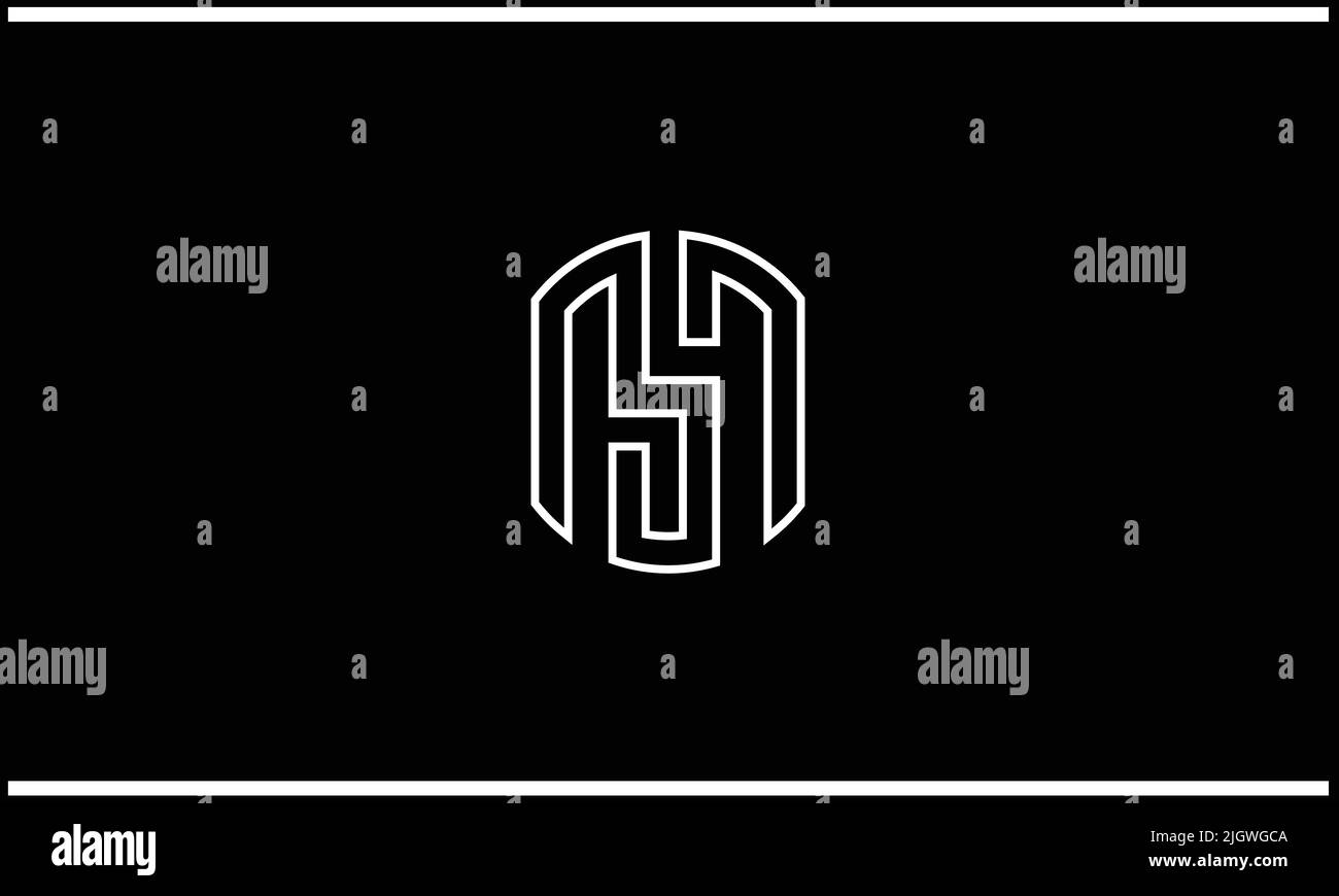 SM, MS Abstract Letters Logo Monogram Illustrazione Vettoriale