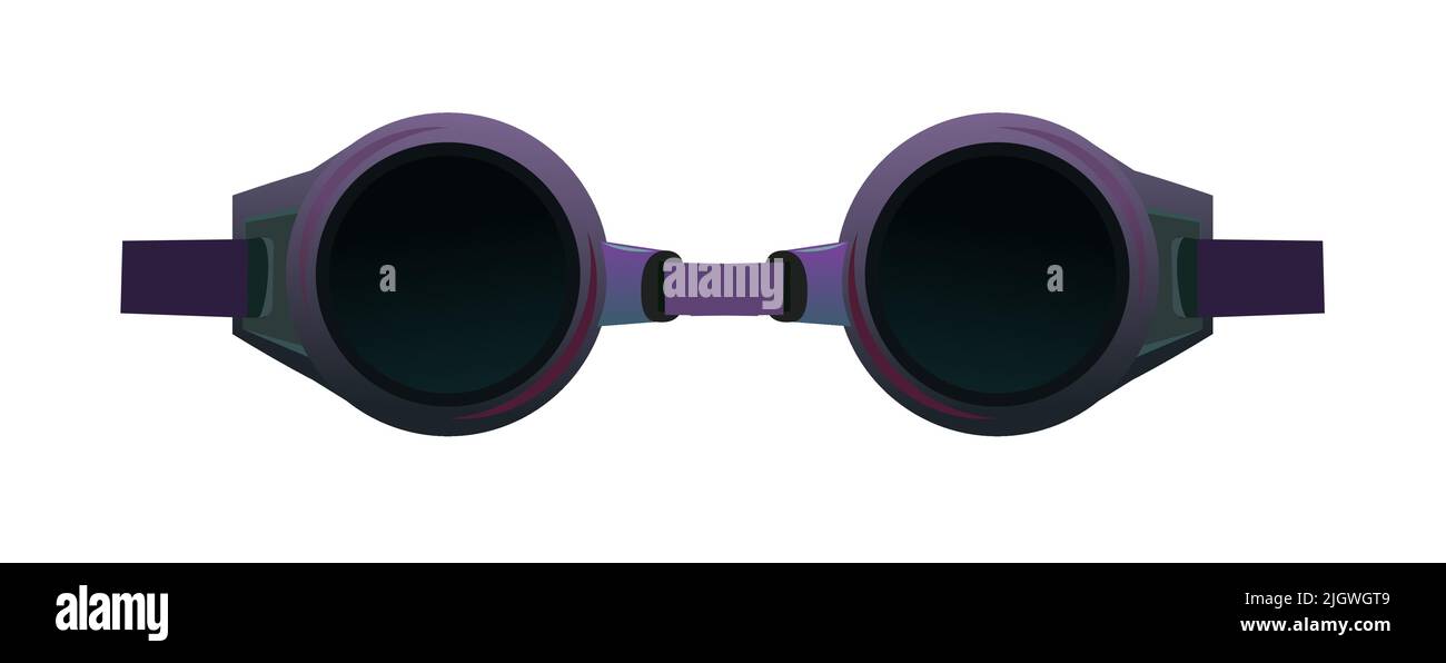 Occhiali per saldatura elettrica. Convertitore del filtro ottico. Dispositivi di protezione per il lavoro. Oggetto isolato su sfondo bianco. Vettore Illustrazione Vettoriale