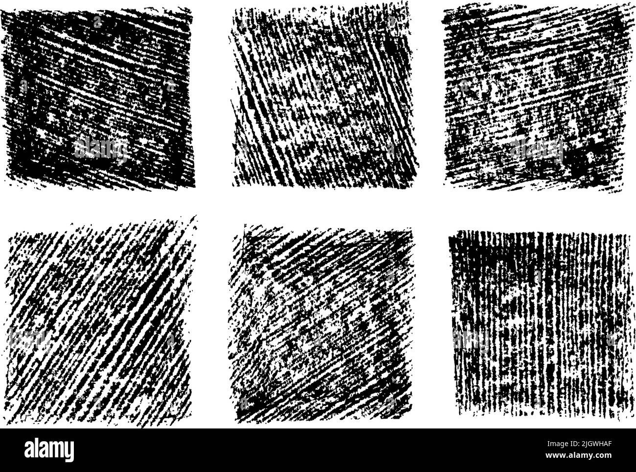 Set di sfondi di modelli quadrati vettoriali grunge. Illustrazione Vettoriale