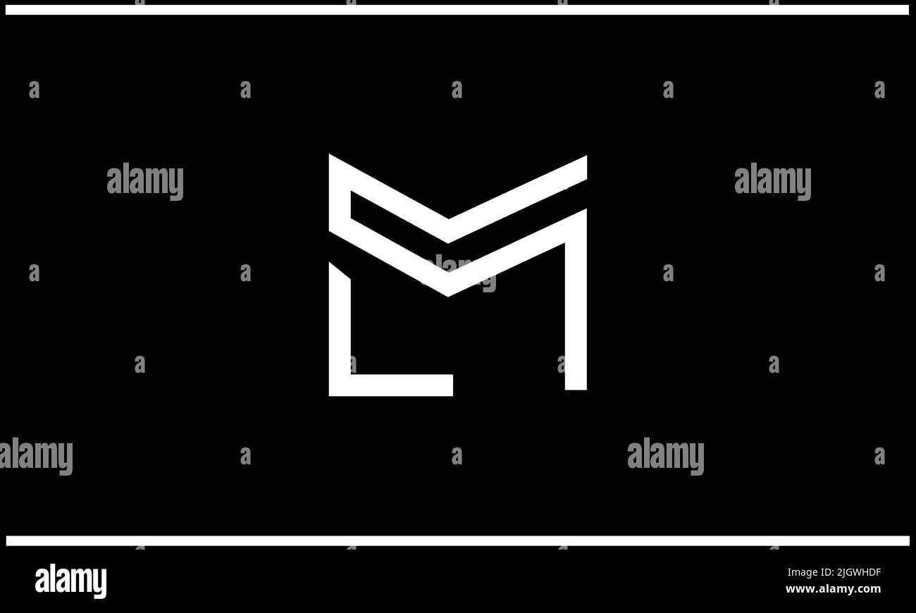 LM, ML Monogramma del logo delle lettere astratto Illustrazione Vettoriale