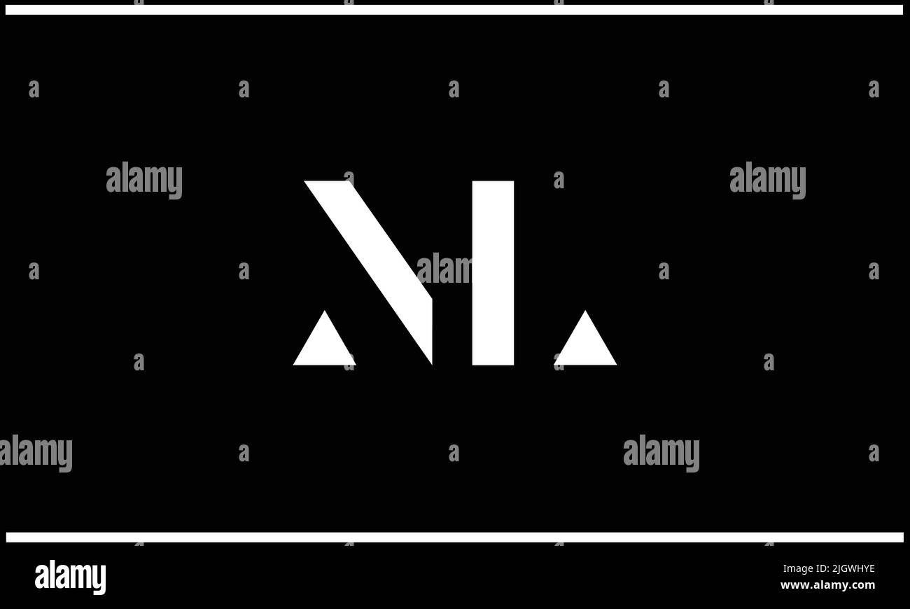 LM, ML Monogramma del logo delle lettere astratto Illustrazione Vettoriale