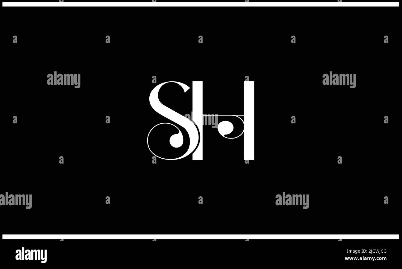 SH, HS Abstract Letters Logo Monogram Illustrazione Vettoriale