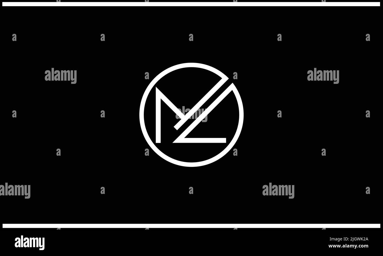 LM, ML Monogramma del logo delle lettere astratto Illustrazione Vettoriale