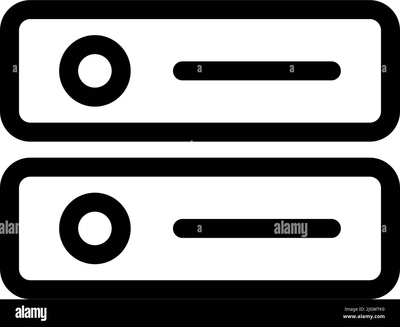 Server dati Web. Hosting dei dati. Vettore modificabile. Illustrazione Vettoriale