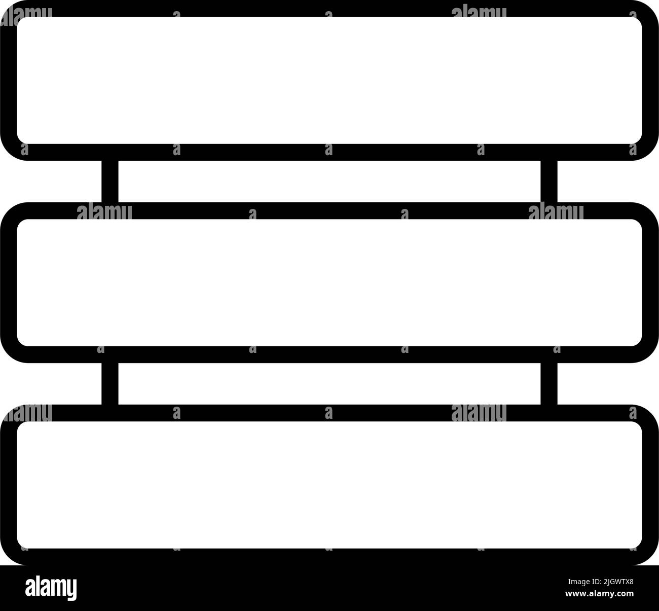 Simbolo server semplice. Archiviazione dati cloud. Vettore modificabile. Illustrazione Vettoriale